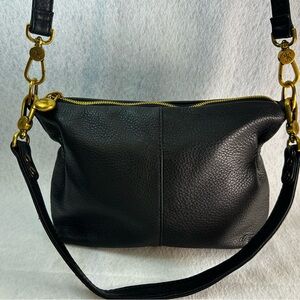 Hobo Black Leather Shoulder Bag